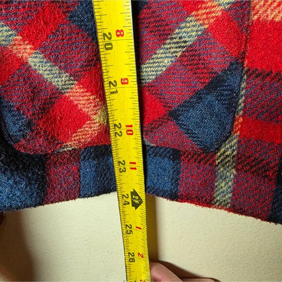 Vtg Womens Wool Plaid Zip Up Jacket Size M Preppy Dark Academia Paul Harris - Picture 6 of 9